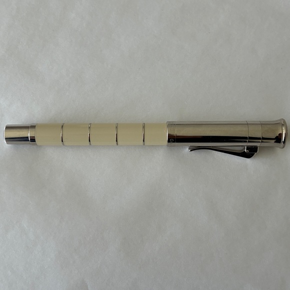 Graf Von Faber-Castell Luxury Ballpoint Pen With Ivory Resin and Chrome - Picture 2 of 10